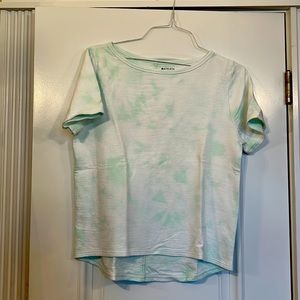 Athleta Womens Daily Crew Tee Shirt M Crystal Dye Lighthouse Green